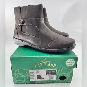 Eastland Bella Boots Size 11 M Brown Comfort Memory Foam NEW Booties Women’s